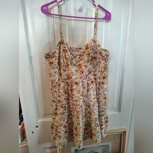 No Boundaries Floral Plus Size Sundress. Spaghetti Straps XXL